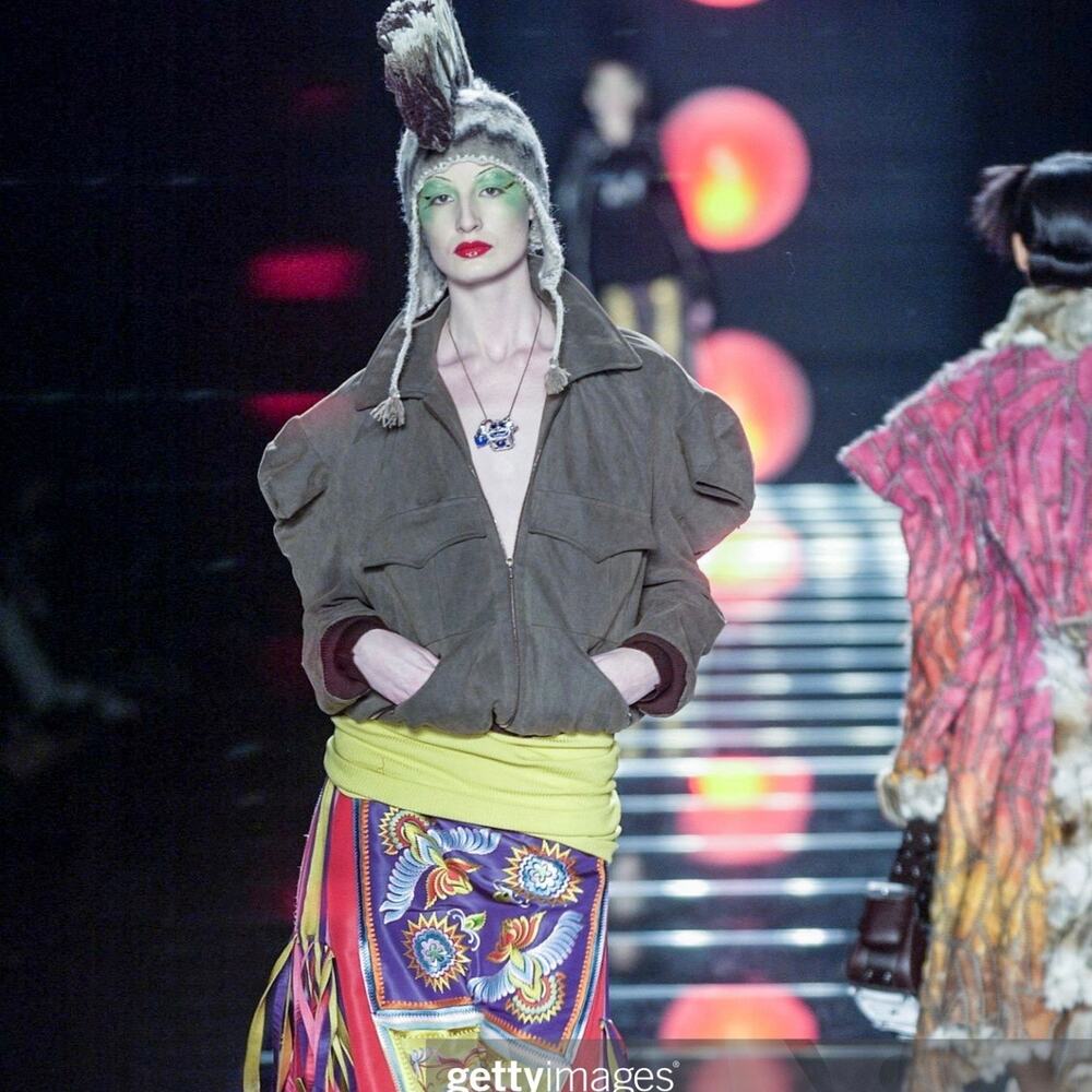 VTG Galliano Christian Dior Silver Metal Lapis Lazuli Flower Ring & Necklace Set - Picture 2 of 14